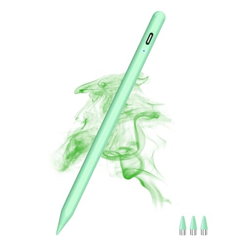 Aktiver Eingabestift für Touchscreen Typ-C Aufladen iPad Stylus, kapazitiver magnetischer Tablet-Stift mit POM-Spitze, Eingabestift für iPad/Pro/Air/Mini/iPhone/Samsung/Android und andere-Grün von Luntak