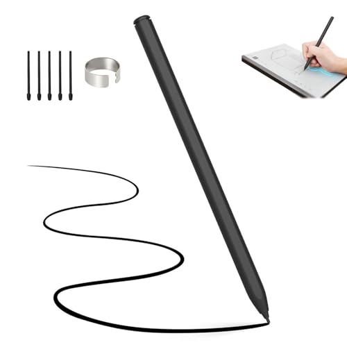 EMR Stift mit Radierer,Remarkable 2 Stift mit Bleistiftclip und 5 Spitzen,4096 Druckempfindlichkeit & Handflächenerkennung & Neigung,Digital Pen für Kindle Scribe/Galaxy Tab&Book/Remarkable/Boox Tab von Luntak