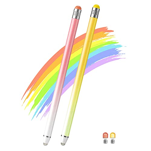 Luntak Tablet Pen Stylus 2 in 1 Sensitivity & Precision Phone Pencil 2 Pack Stylus Pens for Touch Screens with 4 Extra Tip, Capacitive Stylus Pen for iPhone/Pad Pro/Mini/Air/Samsung Galaxy and so on von Luntak