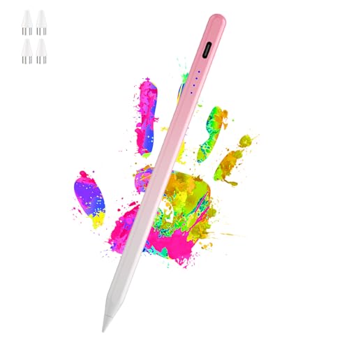 Luntak Acitve Tablet Stift,Touchscreen Stift Handy with 4 POM Tips Magnetic Stylus Pen für iPad/Pro/Air/Mini/iPhone/Samsung/Huawei/Lenovo/iOS/Android und Andere Smartphone Geräte - Rosa von Luntak