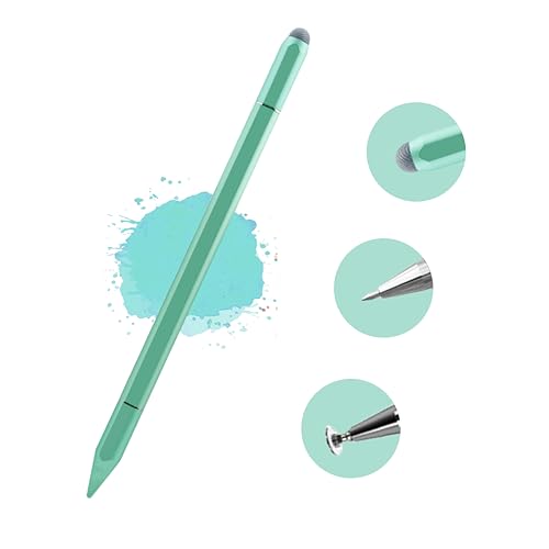 Universelle Tablet Stift für Alle Tablets, 3 in 1 iPad Stift Magnetisch Disc Kapazitiv Active Stylus Pen für iPad Kompatibel mit All Handys/Tablets Inklusive iPhone, iPad,Samsung, Lenovo, Xiaomi-Grün von Luntak
