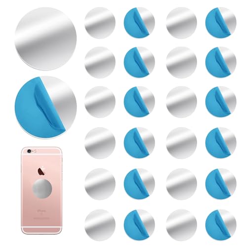 Lunyloer MetallpläTtchen Selbstklebend, 120 Stück Metallplättchen, 3cm Stück Metallplatte MetallpläTtchen Selbstklebend Metallscheiben für Magnetischen Telefonhalter von Lunyloer