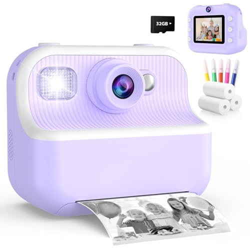 Kinderkamera Sofortbildkamera, Weihnachten Geburtstagsgeschenk Geschenk Mädchen 3-12 Jahre, 48MP 1080P 2.4 Zoll Selfie Digitalkamera Kinder mit Druckpapier & 32GB Karte, Spielzeug ab 3-9 Jahre Mädchen Kinderkamera Sofortbildkamera, Weihnachten Geburtstagsgeschenk Geschenk Mädchen 3-12 Jahre, 48MP 1080P 2.4 Zoll Selfie Digitalkamera Kinder mit Druckpapier & 32GB Karte, Spielzeug ab 3-9 Jahre Mädchen von Luoba