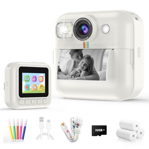 Sofortbildkamera Kinder, 2.4 Zoll Kinderkamera ab 3 4 5 6 Jahre, 1080P Digitalkamera Kinder mit 32GB Karte, Geschenke für 4 5 6 8 7 9 10 Jahre Jungen Mädchen Spielzeug Weihnachten Geburtstagsgeschenk Sofortbildkamera Kinder, 2.4 Zoll Kinderkamera ab 3 4 5 6 Jahre, 1080P Digitalkamera Kinder mit 32GB Karte, Geschenke für 4 5 6 8 7 9 10 Jahre Jungen Mädchen Spielzeug Weihnachten Geburtstagsgeschenk von Luoba