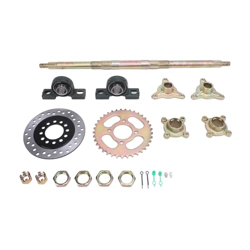 Go Kart Hinterachse, 24 -Zoll -Halbleistungsfahrzeuge Bremsscheibe Basis Hinterachelbaugruppe für 50 Bis 150 DIY -Umbau ATVs Quads und Drift -Trikes, Zuverlässig und Praktisch Go Kart Hinterachse, 24 -Zoll -Halbleistungsfahrzeuge Bremsscheibe Basis Hinterachelbaugruppe für 50 Bis 150 DIY -Umbau ATVs Quads und Drift -Trikes, Zuverlässig und Praktisch von Luocute
