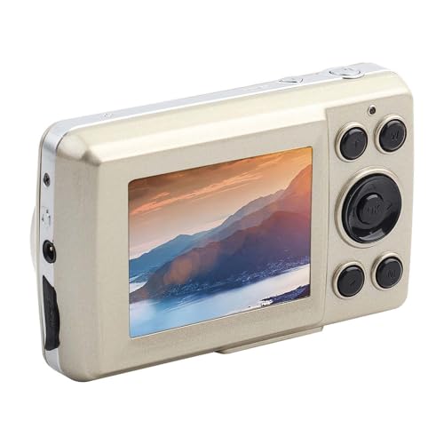 Kompakter, Leichter 5MP 720P -Camcorder, 16-facher Zoom, Digitale HD-Videokamera mit 2,4-Zoll-Bildschirm, Einfache Bedienung für Außenaufnahmen, Nachtsichtfunktion (Gold) von Luocute