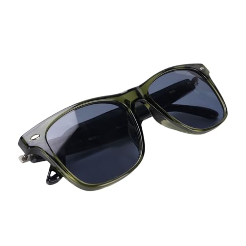 Luocute AI Smart Brille, 144 Sprachen Übersetzungsbrillen Bluetooth Musik Sonnenbrille mit Mikrofon und Lautsprecher Unterstützung Remote -Fotografie (Grüne Rahmen Sonnenbrille) von Luocute