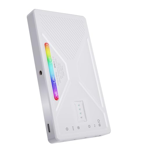 RGB Video Light, 225 LED -Perlen Vollfarben CRI 95+ 4000mAh Wiederaufladbare Fotografie Füllen Sie Licht mit Kaltem Schuhhalterungsmontage, Geeignet für Smartphones Tablets von Luocute