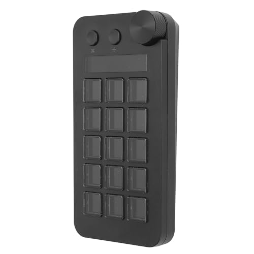 Stream Controller -Tastatur mit 15 Makro -Tasten, Anpassbare Layouts Dynamic Modes Unbegrenzte Makros Tactile Feedback Zum Auslösen von Aktionen in Apps -Software Wie OBS -PC (BLACK) von Luocute
