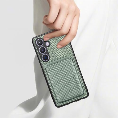 Luoiwei Case for Samsung Galaxy S24 Plus Case Compatible with Magsafe with Wallet Card Holder, 2-in-1 Aramid Fibre Pattern, Magnetic Removable Protective Case, Silicone Case, Slim Cover, Green Luoiwei Case for Samsung Galaxy S24 Plus Case Compatible with Magsafe with Wallet Card Holder, 2-in-1 Aramid Fibre Pattern, Magnetic Removable Protective Case, Silicone Case, Slim Cover, Green von Luoiwei