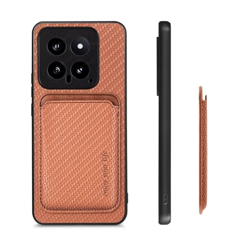 Luoiwei Case for Xiaomi 12T/12T Pro Hülle Compatible with Magsafe mit Wallet Card Holder, 2in1 Aramid Fibre Pattern, Dünn Magnetic Removable Silicone Protective Case, Slim Cover, kameraschutz, Brown Luoiwei Case for Xiaomi 12T/12T Pro Hülle Compatible with Magsafe mit Wallet Card Holder, 2in1 Aramid Fibre Pattern, Dünn Magnetic Removable Silicone Protective Case, Slim Cover, kameraschutz, Brown von Luoiwei