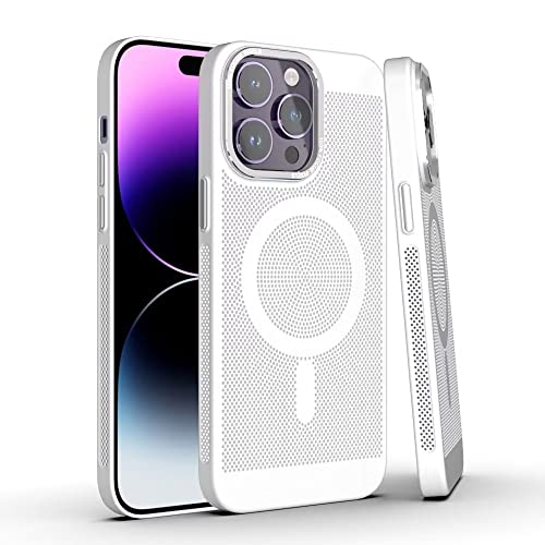 Luoiwei Case for iPhone 11 Pro Hülle, Compatible with Magsafe, Magnetic Cooling Heat Dissipation Mesh Phone Case, Hard PC Back Detachable Metal Buttons,Slim Fit Anti-Fingerprint Cover, Weiss Luoiwei Case for iPhone 11 Pro Hülle, Compatible with Magsafe, Magnetic Cooling Heat Dissipation Mesh Phone Case, Hard PC Back Detachable Metal Buttons,Slim Fit Anti-Fingerprint Cover, Weiss von Luoiwei