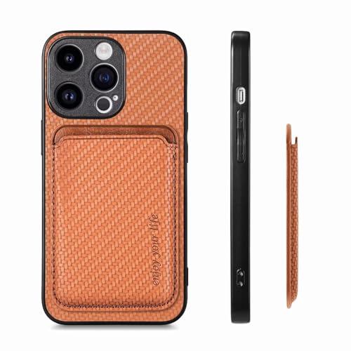 Luoiwei Case for iPhone 15 Pro Hülle Compatible with Magsafe mit Wallet Card Holder, 2-in-1 Aramid Fibre Pattern, Dünn Magnetic Removable Silicone Case, Slim Cover, kameraschutz, Brown Luoiwei Case for iPhone 15 Pro Hülle Compatible with Magsafe mit Wallet Card Holder, 2-in-1 Aramid Fibre Pattern, Dünn Magnetic Removable Silicone Case, Slim Cover, kameraschutz, Brown von Luoiwei