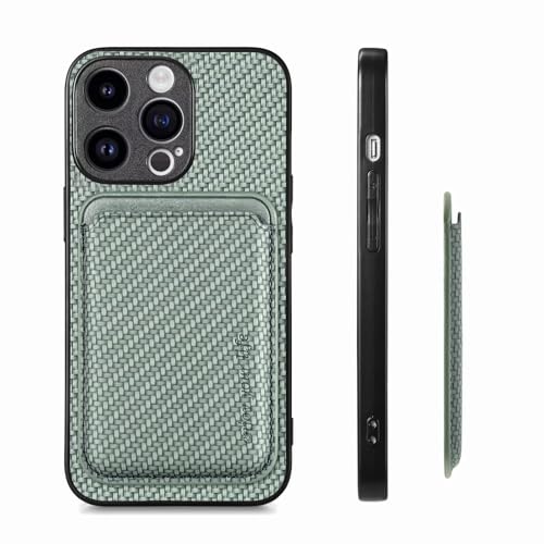 Luoiwei Case for iPhone XS/X Hülle Compatible with Magsafe with Wallet Card Holder, 2-in-1 Aramid Fibre Pattern, Magnetic Removable Silicone Case, Slim Cover, Green Luoiwei Case for iPhone XS/X Hülle Compatible with Magsafe with Wallet Card Holder, 2-in-1 Aramid Fibre Pattern, Magnetic Removable Silicone Case, Slim Cover, Green von Luoiwei
