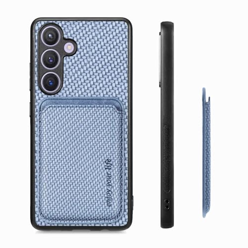 Luoiwei Hülle für Samsung Galaxy S22 Case Kompatibel mit Magsafe mit Wallet Card Holder, 2-in-1 Aramidfasermuster Magnetisch Abnehmbar Schutzhülle, SilikonHülle Slim Cover, Blau Luoiwei Hülle für Samsung Galaxy S22 Case Kompatibel mit Magsafe mit Wallet Card Holder, 2-in-1 Aramidfasermuster Magnetisch Abnehmbar Schutzhülle, SilikonHülle Slim Cover, Blau von Luoiwei