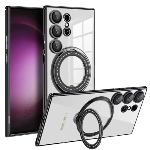 Luoiwei Stand for Samsung Galaxy A13 4G Case for MagSafe Magnetic, Transparent, für Samsung A13 4G Hülle für MagSafe mit Ständer, Shockproof Phone Case Thin Lens Protection Cover, Black Luoiwei Stand for Samsung Galaxy A13 4G Case for MagSafe Magnetic, Transparent, für Samsung A13 4G Hülle für MagSafe mit Ständer, Shockproof Phone Case Thin Lens Protection Cover, Black von Luoiwei