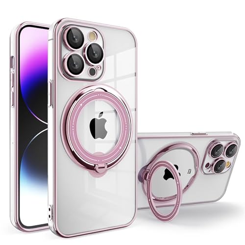 Luoiwei Stand for iPhone 7/8/SE/SE2/SE3 Case for MagSafe Magnetic, Transparent, für iPhone 7/8/SE/SE2/SE3 Hülle für MagSafe mit Ständer, Shockproof Phone Case Thin Lens Protection Cover, Pink Luoiwei Stand for iPhone 7/8/SE/SE2/SE3 Case for MagSafe Magnetic, Transparent, für iPhone 7/8/SE/SE2/SE3 Hülle für MagSafe mit Ständer, Shockproof Phone Case Thin Lens Protection Cover, Pink von Luoiwei