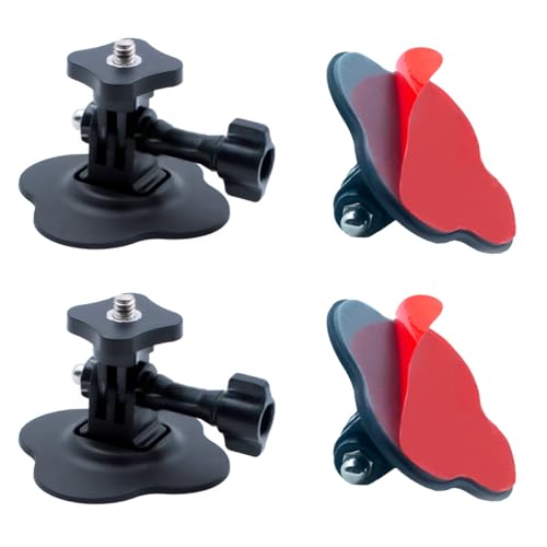 Lupholue Flexible Motorradhelm -Mount -Kits mit klebenden gebogenen Pads, Compatible with GoPro Hero 13, 12, 11, 10, 9, 8, 7, (2018), 6 5, Hero Black, Session, Xiaomi Yi, SJCAM, Campark & DJI Osmo von Lupholue