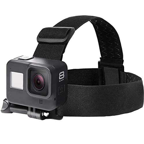 Lupholue Kopfband für Action-Kameras, Kopfband, Halterung, Compatible with GoPro Hero 12 11 10 9 8 7 (2018) 6 5 4 3 Hero Black Session Xiaomi Yi SJCAM DJI Osmo Action von Lupholue