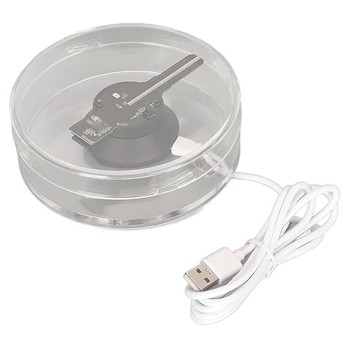 3D-Hologramm-Ventilator, 48 LEDs, Holografisches Werbedisplay mit Speicherkarte, WiFi-APP-Fernbedienung, Eingebauter Lautsprecher, Transparente Abdeckung, Heimdekoration, 3D-Hologramm-Ventilator, 48 LEDs, Holografisches Werbedisplay mit Speicherkarte, WiFi-APP-Fernbedienung, Eingebauter Lautsprecher, Transparente Abdeckung, Heimdekoration, von Luqeeg