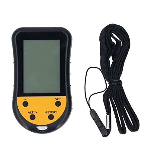 Digitaler Höhenmesser Barometer, LCD-Hintergrundbeleuchteter Höhenmesser Tragbares Hand Wettermessgerät Kompass Höhenmesser Barometer Thermometer für Wandern, Schießen, Camping von Luqeeg