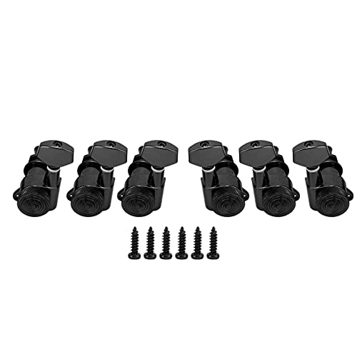 Gitarren-Stimmwirbel mit Arretierung, Locking Guitar String Tuning Pegs Saite sperren Versiegelte Stimmwirbel Mechaniken-Stimmgeräte Musik-Zubehör für Akustik (Drei links, drei von Luqeeg
