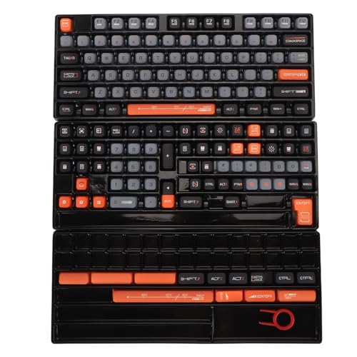 Luqeeg 154 Schlüssel PBT Keycaps, XDA-Schlüsselkappen Fünfeckige Thermosublimations-Schlüsselkappen PBT-Schlüsselkappen-Set Mechanische Tastatur Tastenkappen für 61 87 98 104 108 Tasten von Luqeeg