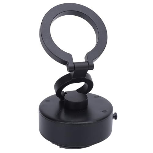 Luqeeg Magnetische Handyhalterung, Elektrische Magnetische Saugnapf-Autohalterung 360 Grad Drehbar Vakuum-Adsorption 3-Fach Klappbar Auto-Handyhalterung für den Schreibtisch (Black) von Luqeeg