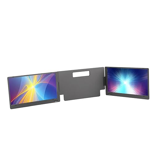 Luqeeg Tragbarer 14-Zoll-Dreifachmonitor – FHD 1080P 60 Hz Laptop-Bildschirmverlängerung für Dual-Anzeige, Tragbarer Dreifachbildschirm für 13-16-Zoll-Laptop-Computer Windows Luqeeg Tragbarer 14-Zoll-Dreifachmonitor – FHD 1080P 60 Hz Laptop-Bildschirmverlängerung für Dual-Anzeige, Tragbarer Dreifachbildschirm für 13-16-Zoll-Laptop-Computer Windows von Luqeeg