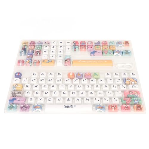 Luqeeg XDA-Tastenkappen für Mechanische Tastaturen, 123 Individuelle PBT-Tastenkappen, Ergonomische Tastenkappen mit ölbeständiger Beschichtung, Farbechte Individuelle PBT-Tastenkappen von Luqeeg
