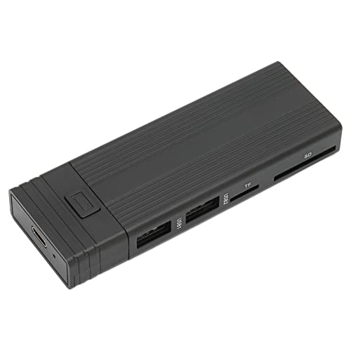 M.2 NVME SSD-Gehäuse, USB3.0 10 Gbps 4 in 1 M.2 NVME PCI-E Ngffexternes SSD-Gehäuse Unterstützt M- oder B&M-Schlüssel, für Telefon-Tablet-Desktop(# Black) von Luqeeg