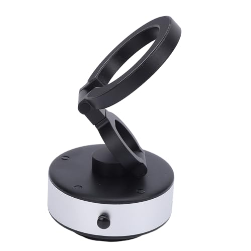 Magnetische Handyhalterung, Elektrische Magnetische Saugnapf-Autohalterung 360 Grad Drehbar Vakuum-Adsorption 3-Fach Klappbar Auto-Handyhalterung für den Schreibtisch (Silver) von Luqeeg