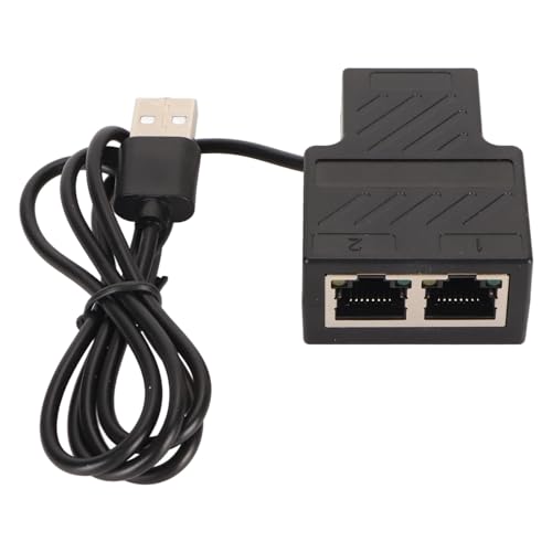 RJ45-Ethernet-Splitter, MVBOONE Ethernet-Netzwerkadapter 1 Stecker auf 2 Buchsen, Kompatibel mit ADSL, Hubs, Fernsehern, Set-Top-Boxen, Routern, Drahtlosen Geräten und Computern RJ45-Ethernet-Splitter, MVBOONE Ethernet-Netzwerkadapter 1 Stecker auf 2 Buchsen, Kompatibel mit ADSL, Hubs, Fernsehern, Set-Top-Boxen, Routern, Drahtlosen Geräten und Computern von Luqeeg