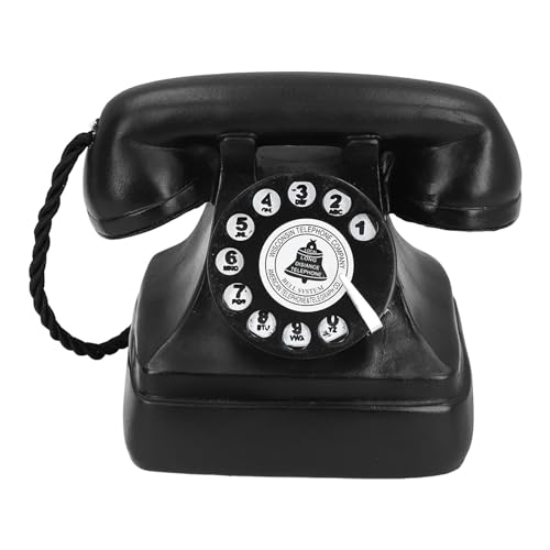 Retro-dekoratives Telefonmodell, Drehknopf-Telefonmodell, Festnetztelefon, Retro-Telefondekor, Café-Bar, Fensterdekor-Modell, Altmodisches Telefon für den Heimbürogebrauch von Luqeeg