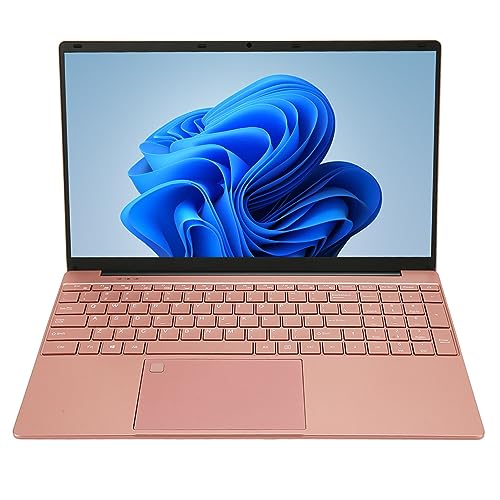 Rosa Laptop 15,6 Zoll, Celeron N5095 CPU, 16 GB RAM, 1920 X 1080 IPS HD-Bildschirm, 11, 100–240 V (16+2 TB EU-Stecker) von Luqeeg