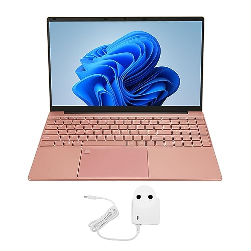 Rosa Laptop 15,6 Zoll, Celeron N5095 CPU, 16 GB RAM, 1920 X 1080 IPS HD-Bildschirm, 11, 100–240 V (16+512G EU-Stecker) von Luqeeg