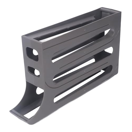 Spender für Eier, Eierhalter-Spender, 3-stufiger Spender für rollende Eier, Automatischer Rolling Eggs Dispenser und Organizer, Platzsparende Eierablage, Rollende Eierhalter (GRAY) von Luqeeg