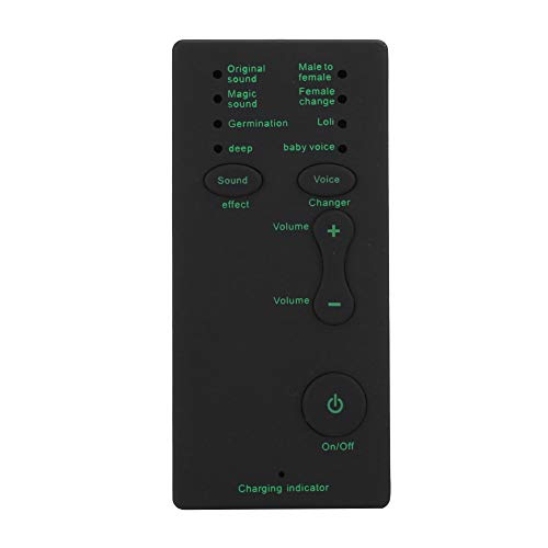 Stimmenverzerrer, Tragbarer Stimmveränderer 7 Töne Einstellbarer Gaming Sprachwechsler Soundkarte Broadcast Tragbare Sound Effekt Maschine für Mobiltelefon, Computer, Laptop von Luqeeg