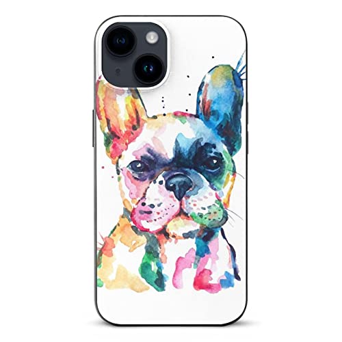 Lurnise Handyhüllen Hund Französische Bulldogge Phone Shell Case Telefonabdeckung TPU Phone Case Kompatibel Mit iPhone 14 von Lurnise