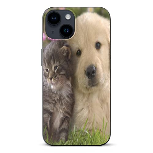 Lurnise Handyhüllen Tiere Katzen Hunde Phone Shell Case Telefonabdeckung TPU Phone Case Kompatibel Mit iPhone 14 von Lurnise