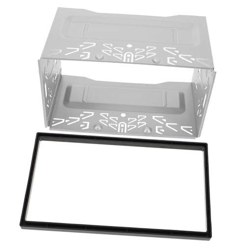 Lurrose 1 Satz Auto DVD-Player Auto-stereoradio Installationssatz Für Radiohalterung Montieren Montagerahmen Einbausatz Silver Plastik von Lurrose