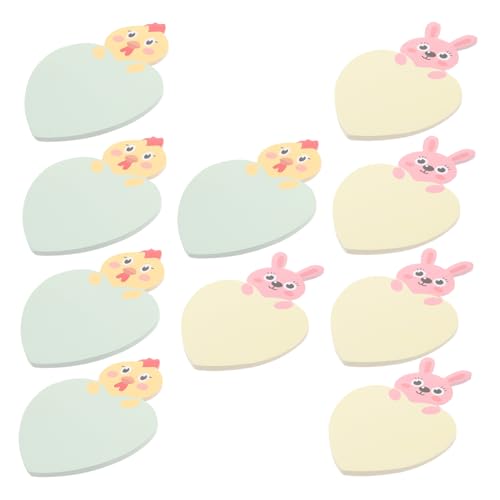 Lurrose Süße Notizblöcke Mit Küken Und Hase Ostern 10 Stück Selbstklebende Haftnotizen Vielseitig Einsetzbar Dekoration Für Den Täglichen Gebrauch von Lurrose
