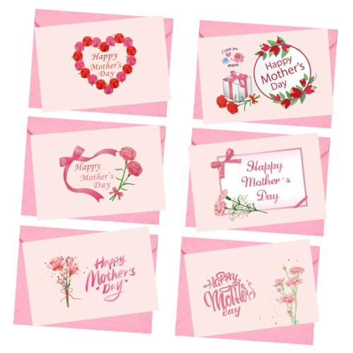 Lurrose 1 Satz Muttertagskarte Mütter Dekoration danke dir Karte erster Muttertag Dankeskarten verschenken leere dankeskarten kleine Postkarten zum Muttertag Papier Lurrose 1 Satz Muttertagskarte Mütter Dekoration danke dir Karte erster Muttertag Dankeskarten verschenken leere dankeskarten kleine Postkarten zum Muttertag Papier von Lurrose
