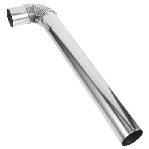 Lurrose 1 Satz Schornstein Abgasrohr Kohle Schornstein Wohnwagen Wand im Freien biegen grill zubehör Kaminofenauspuff aus Metall Herd Rauch flexibel Rostfreier Stahl Silver von Lurrose