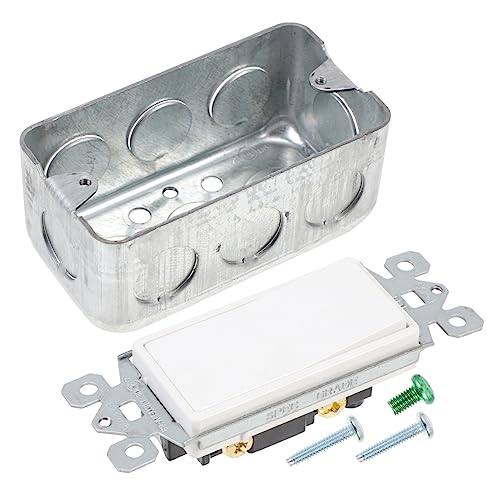 Lurrose 1 Set Wippschalter Kippschalter Licht 3 Weg Licht Für Wandleuchten Dimmer 3 Weg Weiß Kupfer von Lurrose