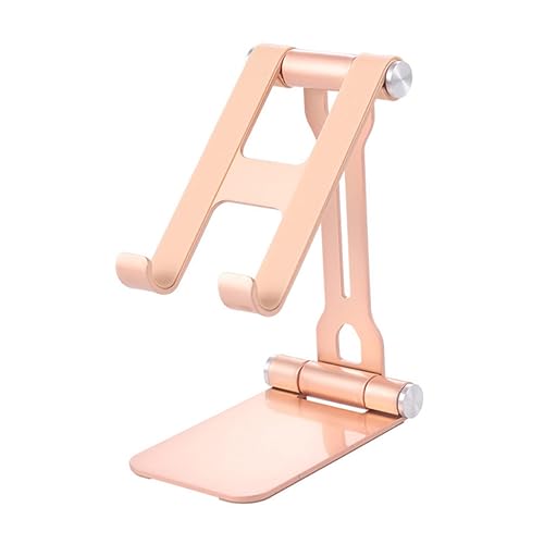 Lurrose 1 Stück handyhalter Desktop groß Stand Tablet Halterung Handy Halter Tablets Laptop Halterung zusammenklappbarer handyständer Tablet-Aufbewahrungsständer Aluminiumlegierung Golden von Lurrose