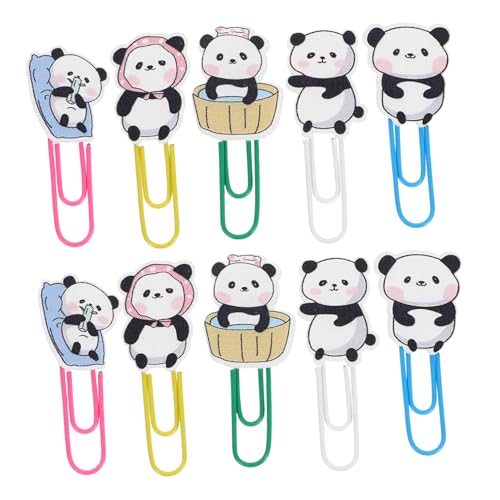 Lurrose 10 Stück Büroklammern in Panda-form Zur Organisation Von Büroklammern Für Lesezeichen Papierdateien Lurrose 10 Stück Büroklammern in Panda-form Zur Organisation Von Büroklammern Für Lesezeichen Papierdateien von Lurrose