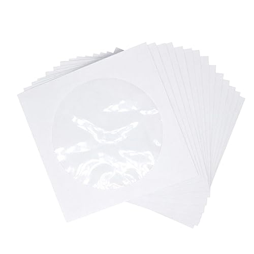 Lurrose 100Stücke Papieretui Mit Fenster Umweltfreundliche Aufbewahrungstasche Für DVD Discs Organizer Für Heimkino Weiß Lurrose 100Stücke Papieretui Mit Fenster Umweltfreundliche Aufbewahrungstasche Für DVD Discs Organizer Für Heimkino Weiß von Lurrose