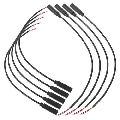 Lurrose 10Stücke Buchse Audiokabel für Kopfhörer Lautsprecher Mono mit Offenem Langlebiges Audiokabel für Gaming Geräte Schwarz von Lurrose
