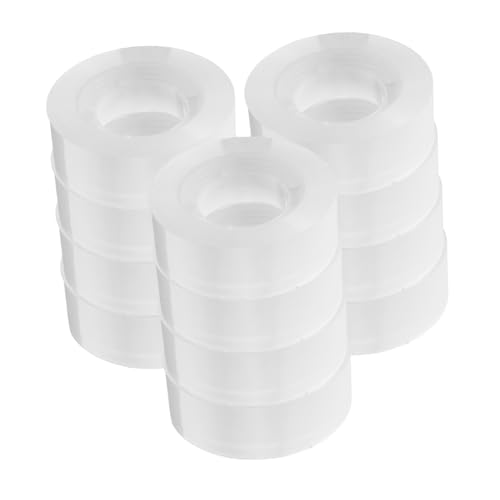 Lurrose 12 Rollen Transparentes Klebeband, Stark Haftendes Geschenkband Für Büro, Zuhause, Schule, Verpackungsmaterial Für Heimwerkerprojekte, Versiegelungsumschläge, 1,8 Cm X 30 M von Lurrose